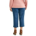 thumbnail image 2 of JMS Just My Size by Hanes Women's Plus Snap Hem Pull On Cropped Pants, 23" Inseam, Sizes 0X-4X, 2 of 6