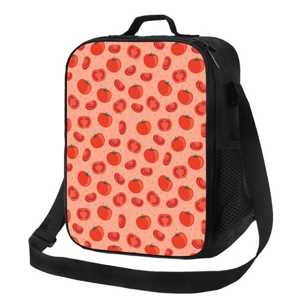 Fotbe Tomato Lonchera Bolsa de Almuerzo para Hombres y Mujeres, Lonchera de Gran Capacidad, Bolsa de Almuerzo Reutilizable, Bolsa Térmica Aislante