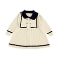 thumbnail image 2 of RXIRUCGD Robe Chandail à Manches Longues pour Filles, Jupe Chandail (Blanc, Taille : 7 Ans), 2 of 7