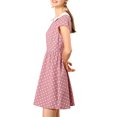 thumbnail image 4 of INSPIRE CHIC Robe pour Femme à Col Claudine, au-Dessus du Genou, avec Fermeture Éclair Dissimulée au Dos, 4 of 6