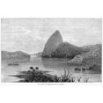 thumbnail image 2 of Brazil Sugar-Loaf Mountain. Nthe Sugar-Loaf Mountain At Rio De Janeiro Brazil. Wood Engraving 19Th Century. Print by, 2 of 2