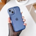 thumbnail image 6 of Compatible with iPhone 11 Case,Curly Wave Frame Case Candy Color Transparent Phone Case for iPhone 11,Blue, 6 of 9