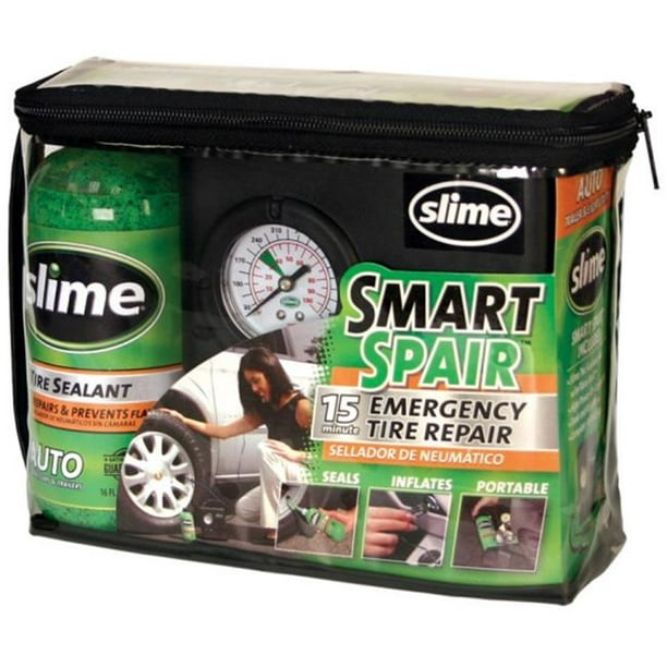 Slime 50107 Smart Spir Kit de Réparation de Pneus d'Urgence