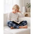 thumbnail image 3 of Pogiun Boys Pajama Pants Soft Micro Fleece Pajama Bottoms for Kids Printed Plaid Design Boy's Sleepwear Gradient 8-10y, 3 of 6