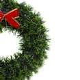 thumbnail image 5 of Northlight 17-Inch Pre-Lit Green Tinsel Artificial Christmas Wreath with Bow - Clear LED Lights, 5 of 7