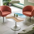 thumbnail image 4 of Blue Brown Elastic Fitted Round Table Cover Abstract Water Ripple Waterproof Outdoor Tablecloth for Holiday Party, Picnic, Patio & Dining Fits Tables Up to 45"-54", 4 of 8