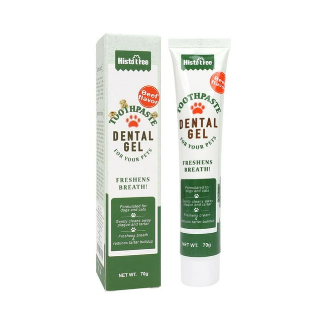 70g Pet Dog Toothpaste Dog Oral Cleaning Toothpaste --beef Vanilla Gel Flavored Dental Breath