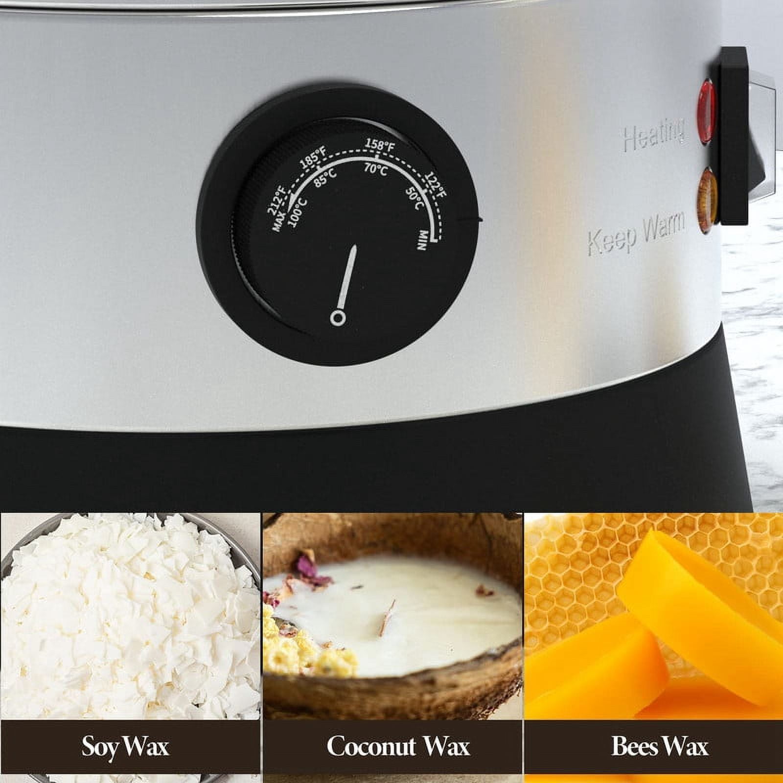 Entcook Electric Wax Melter for Candle Making, 13Qt Wax Melting Pot with Temp Control and Pour Spout