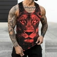 thumbnail image 4 of ZCFZJW Cute Animal Print Tank Tops for Men Big and Tall Regular Fit Casual Summer Sleeveless Graphic Tees Shirt Trendy Crew Neck Workout Tshirt Vest Multicolor#03 XXL, 4 of 7