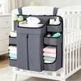 thumbnail image 6 of Diaper Organizer for Changing Table and Crib - Nursery Diaper Stacker Hanging Caddy for Baby Essentials Dark Gray, 6 of 6