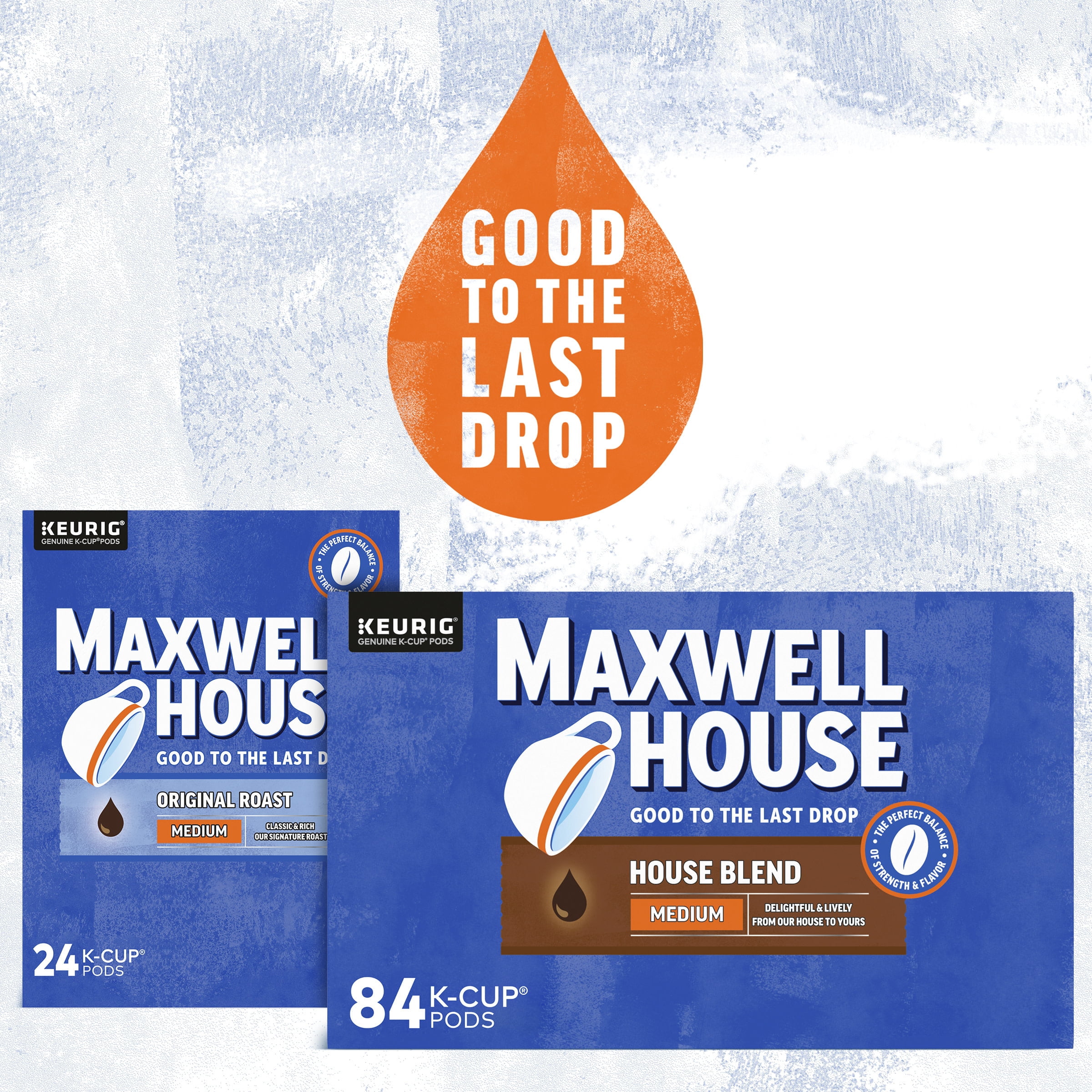 (2 pack) Maxwell House House Blend Medium Roast K-Cup® Coffee Pods, 84 Count Box