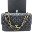 thumbnail image 3 of Pre-Owned Chanel Classic Double Flap Jumbo Quilted Caviar Leather Shoulder Bag Black, 3 of 14