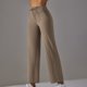 thumbnail image 4 of Gibobby Leggings yoga mujer Pantalones de yoga para mujer, transpirables, de cintura alta, elásticos, sueltos, informales, con bolsillo, pierna anch(Café,XL), 4 of 5