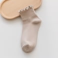 thumbnail image 5 of Ticikt Women's Soft Cotton Crew Socks, Neutral Tone Mid-Calf Socks for All Seasons,Khaki, 5 of 5