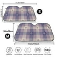 thumbnail image 7 of Lsque Purple Floral Gingham Check Plaid Car Windshield Sun Shade | Accordion Folding Style Auto Shade for Car Truck SUV Van | Blocks UV Rays Sun Visor Protector | Small, 7 of 7