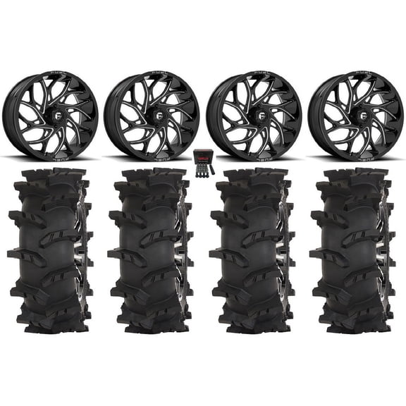 Fuel Runner 24" Wheels Black 40" Outlaw Max Tires Polaris RZR XP 1000 / PRO XP / Ranger XP 900/1000