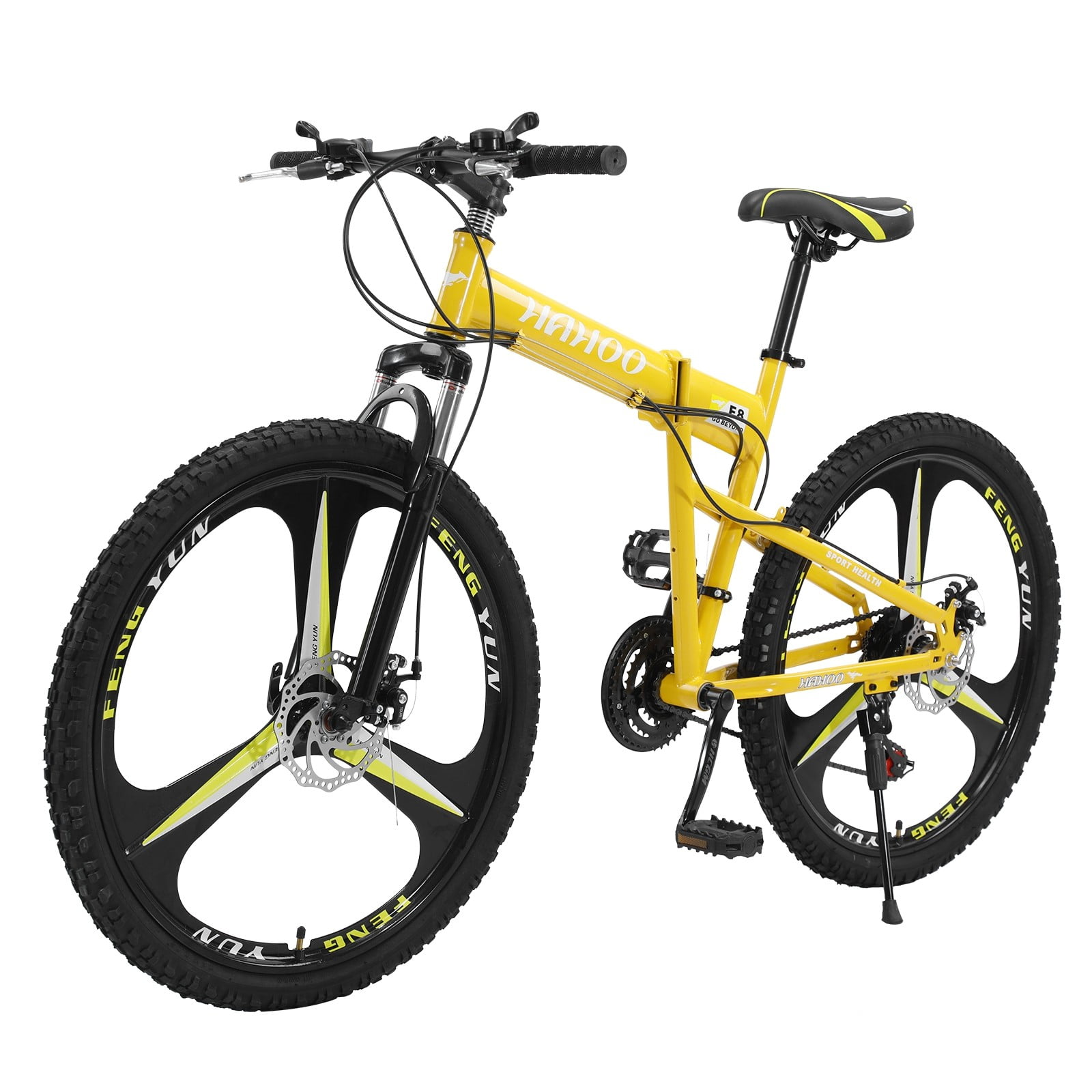 Details about   26 inch Folding Mountain Bike 21 Speed Bicycle Full Suspension Non-slip Bike USA 