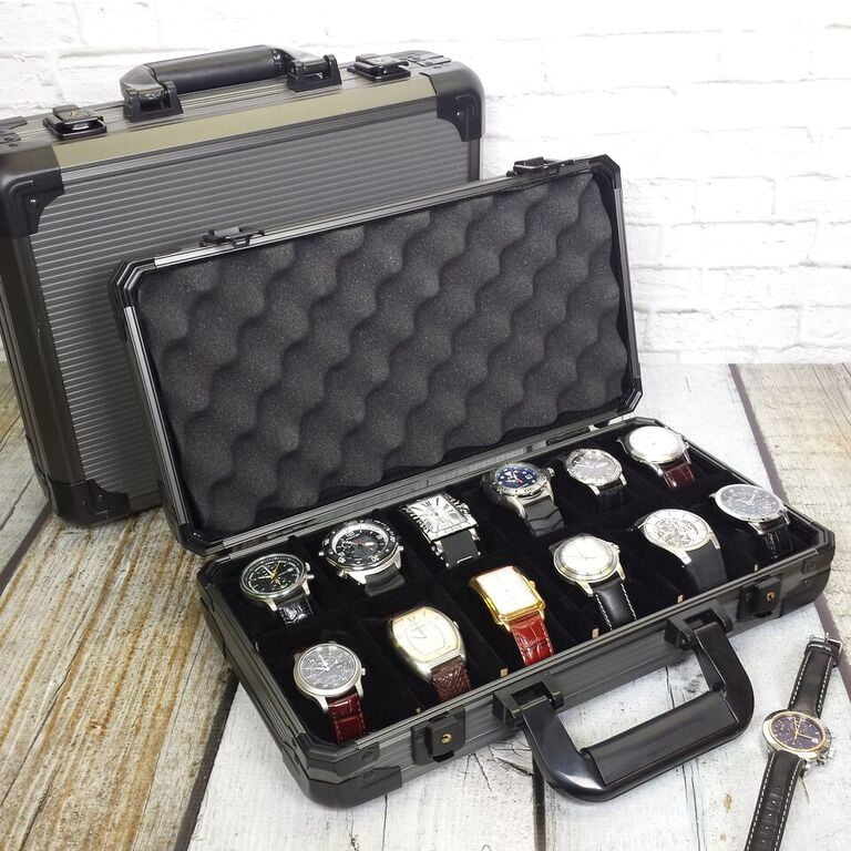 Tech Swiss - Watch  accomplishment Gunmetal Aluminum Briefcase 12  