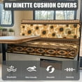 thumbnail image 4 of Uorisanigo RV Dinette Cushions Covers, Stretch Sunflower Aztec Print Camper Cushion Cover Dinette Booth Seats Washable Loveseat Slipcovers for Travel Trailer Couch (1 Bench & 1 Backrest Covers), 4 of 7
