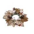 thumbnail image 2 of Bcylexb Fall Table Wreaths, 10.2" Artificial Maple Leaves Candle Ring Wreaths Halloween Thanksgiving Decorations for Table Centerpieces Party Kitchen, 2 of 6