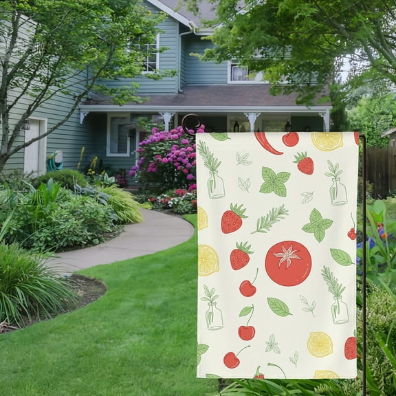 RKSupls Spring Summer Garden Flag Double Sided Garden Fresh Herbarium Welcome Yard House Outside Outdoor Decoration,12*18 inch
