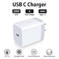 thumbnail image 4 of Usbc block,USB C Wall Charger Block,AILKIN 3Pack USB Wall Charger 20W Power Delivery Fast Charging Android Type C Charger Block,White, 4 of 7
