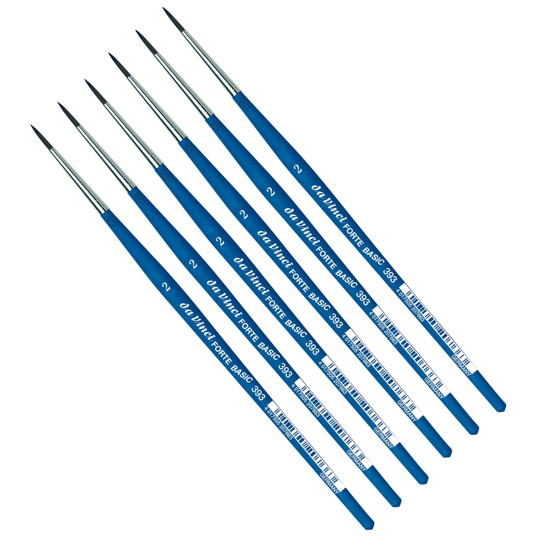 da Vinci FORTE BASIC Student Brush, Synthetic, Acrylic, Round, Series 393, Size 2, Pack of 6