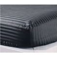 thumbnail image 2 of 1200 Thread Count 100% Egyptian Cotton 3-Piece Fitted Sheet ( 1 Fitted Sheet + 2 Pillow Covers) 18 Inches Deep Pocket Size Stripe Pattern, 2 of 5