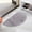 gray, variant on Half Round Carpet Water Absorbing Foot Mat for Bathroom Entrance | Non Slip Floor Mat for Bedroom Toilet Kitchen | Soft Microfiber Doormat with Rubber Backing | Indoor Entryway Rug 35x50cm