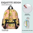 thumbnail image 5 of Sunflower Pink Pattern Cute School Backpack Bag for School with Padded Back and Adjustable Shoulder Straps 15.25"x11.5"x5.25", 5 of 5
