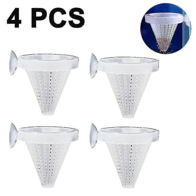 4 comederos cónicos de plástico para lombrices rojas vivas de acuario, para camarones en salmuera congelados, para pecera.