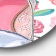 thumbnail image 2 of Designart 'Pink Fashion high heels I' Glam Metal Circle Wall Art, 2 of 3