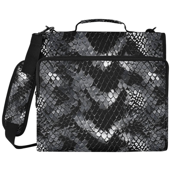 ALAZA Zipper Binder Snake Pattern-2 Pattern 2 inch 3 Ring 500 Sheet Capacity Trapper Keeper File Folder Organizer Bag