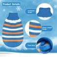 thumbnail image 4 of asddcavvf Pet Small Dog Teddy Dog Clothing Winter Clothing Spring Clothing Autumn Clothing Knitted Striped Thermal Vest Pet Clothes for Small Dogs Boy Pet Clothes Hangers for Small Dogs Pet Clothes Ha, 4 of 5