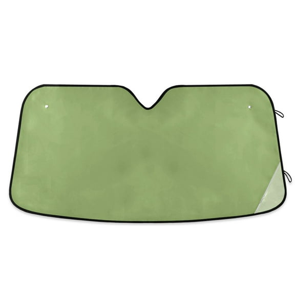 Leaf Green Car Windshield Sun Shade Foldable Car Front Window Visor Heat and UV Protection 53x23.5
