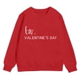 thumbnail image 4 of Staki Girls Valentine Shirt Kids Valentines Day Graphics Tees Long Sleeve Crew Neck Heart Graphics Casual Tee Holiday Matching Tops 1-6Y(Purple,5-6 Years), 4 of 4