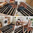 thumbnail image 6 of Independence Day Washable Area Rug 4 x 6 ft Retro Five-Pointed Star U.S. Flag Farm Sunflowers, Soft Non Slip Rugs Stain Repellent Indoor Felt Carpet for Living Dining Room Bedroom Home Office, 6 of 9