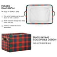 thumbnail image 2 of Yayeee 2 Pack Canvas Storage Basket with Handles for Shelves Fabric Bins Closet Organizer, Red and Blue Pattern, 2 of 8