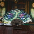 thumbnail image 3 of kjfeif Foldable Fan Handheld Fabric Bamboo Fan Chinese Vintage Style Hand Held Folding Fans for Party Wedding Dancing Decoration, 3 of 6