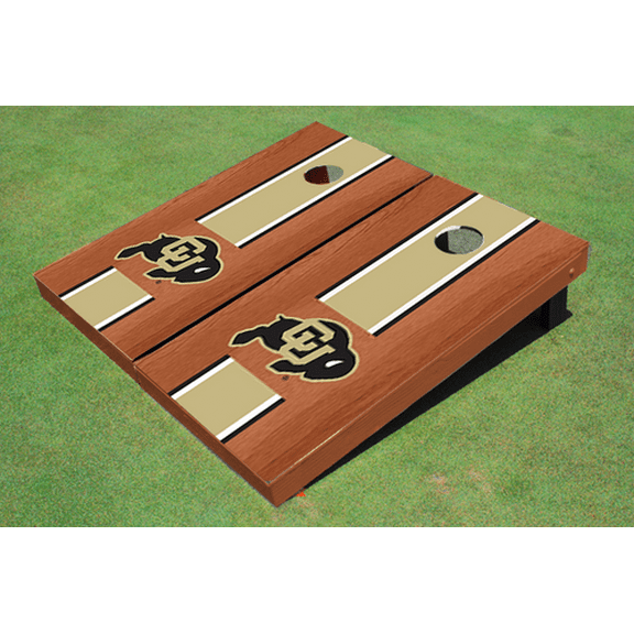 University of Colorado Gold Rosewood Matching Long Stripe Cornhole Boards
