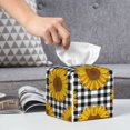 thumbnail image 6 of Kdxio Sunflowers Print Tissue Box Cover,Square Decorative PU Leather Facial Paper Case Organizer Holder Dispenser for Bathroom,Night Stands,Desk,Car 5.2''X5.2''X5.2'', 6 of 8