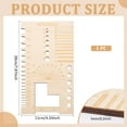 thumbnail image 2 of Spinning Control Card with Angle and Scale, Multifunctional Wood Knitting Needle Gauge and Ruler for Spinners Yarn Measuring Tools Crochet Accessories, 2 of 9