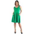 thumbnail image 2 of Plus Size Scoop Neck Fit N Flare Pocket Dress, 2 of 8