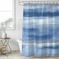 thumbnail image 4 of Navy Blue Grey Bathroom Shower Curtains with 12 Hooks Polyester Waterproof Shower Curtain for Stalls and Bathtubs Abstract Art Oil Painting Blue Ombre Decorative Bathroom Privacy Curtain 36x72 Inches, 4 of 9