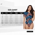 thumbnail image 5 of Vsdgher Tropical Leaves Prinr Short Sleeve Body suit for Womens, Sexy Onesie One Piece Round Neck Bodysuit Shapewear Tummy Control-XX-Large, 5 of 7