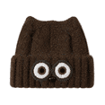 thumbnail image 2 of Women's Owl Ear Knit Beanie Hat Cute Animal Face Winter Warm Knitted Cap Fuzzy Lined Ski Hat for Fall Winter, 2 of 5
