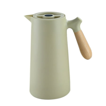

1L Glass Liner Vacuum Flask Hot Water Jug Home Office Insulation Leakproof Hot Water Pot for Coffee Tea Thermal Green