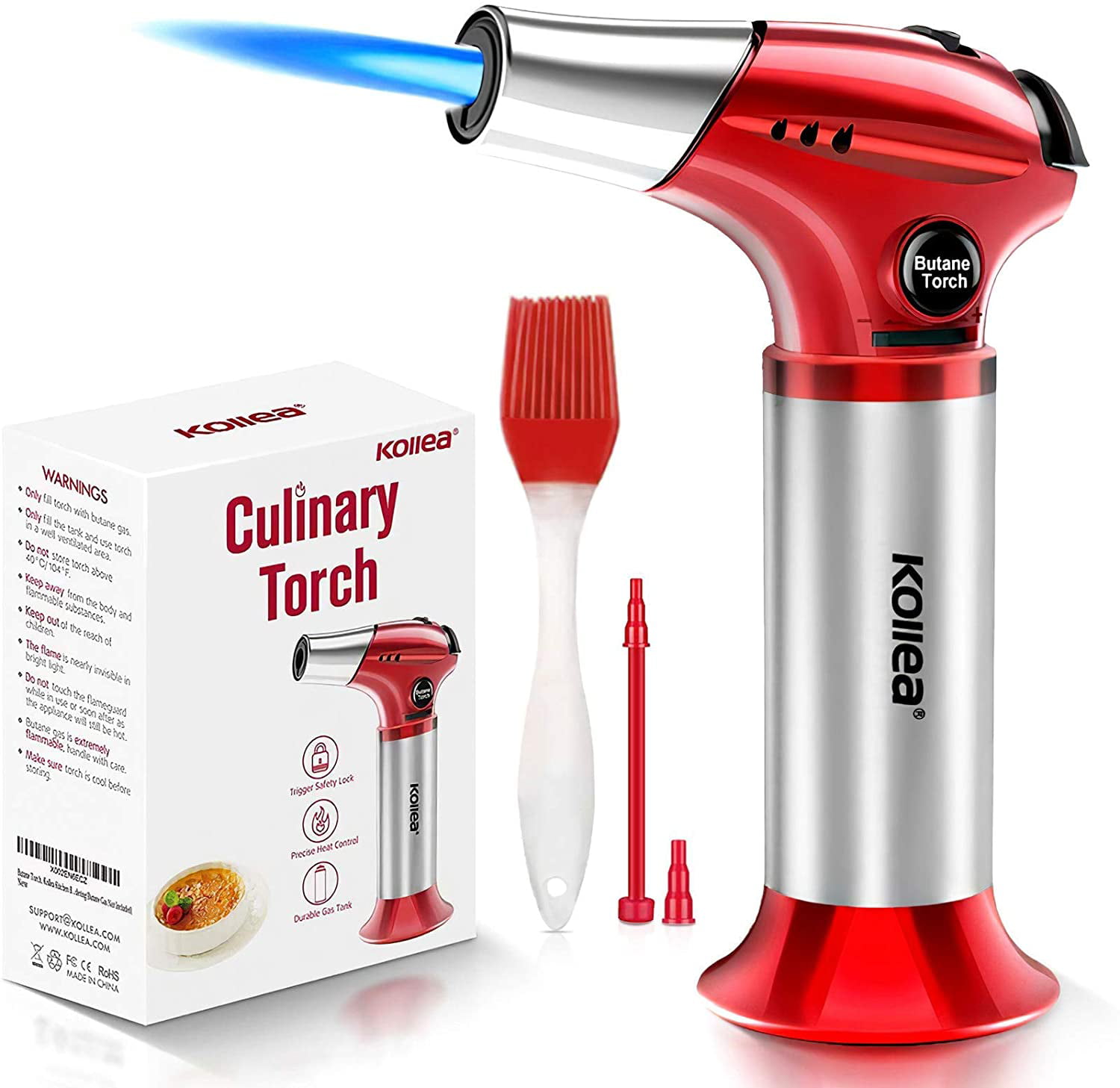 Details about   Butane Torch Mini Creme Kitchen Blow Torch Refillable Cooking Torch Lighter 