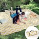thumbnail image 2 of Manta de picnic, manta de picnic extra grande de 80 x 80 pulgadas para 4-6 adultos, tapete de picnic impermeable y lavable, ideal para exteriores, playa, camping, 2 of 5