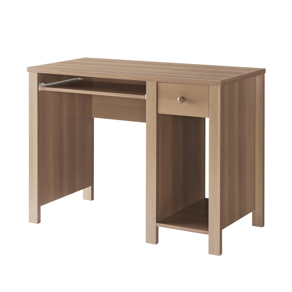 39"W Compact Wooden Desk with Drawer & Keyboard Tray  Home Office Writing Desk for Laptop Student Study